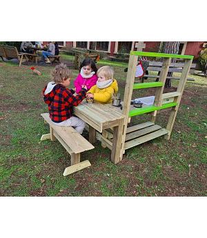 COCINITA DE MADERA PARA EXTERIOR PARA NIÑOS PUBLICO-HORECA, MASGAMES SPICY DELICIOUS HORECA ref MA500575